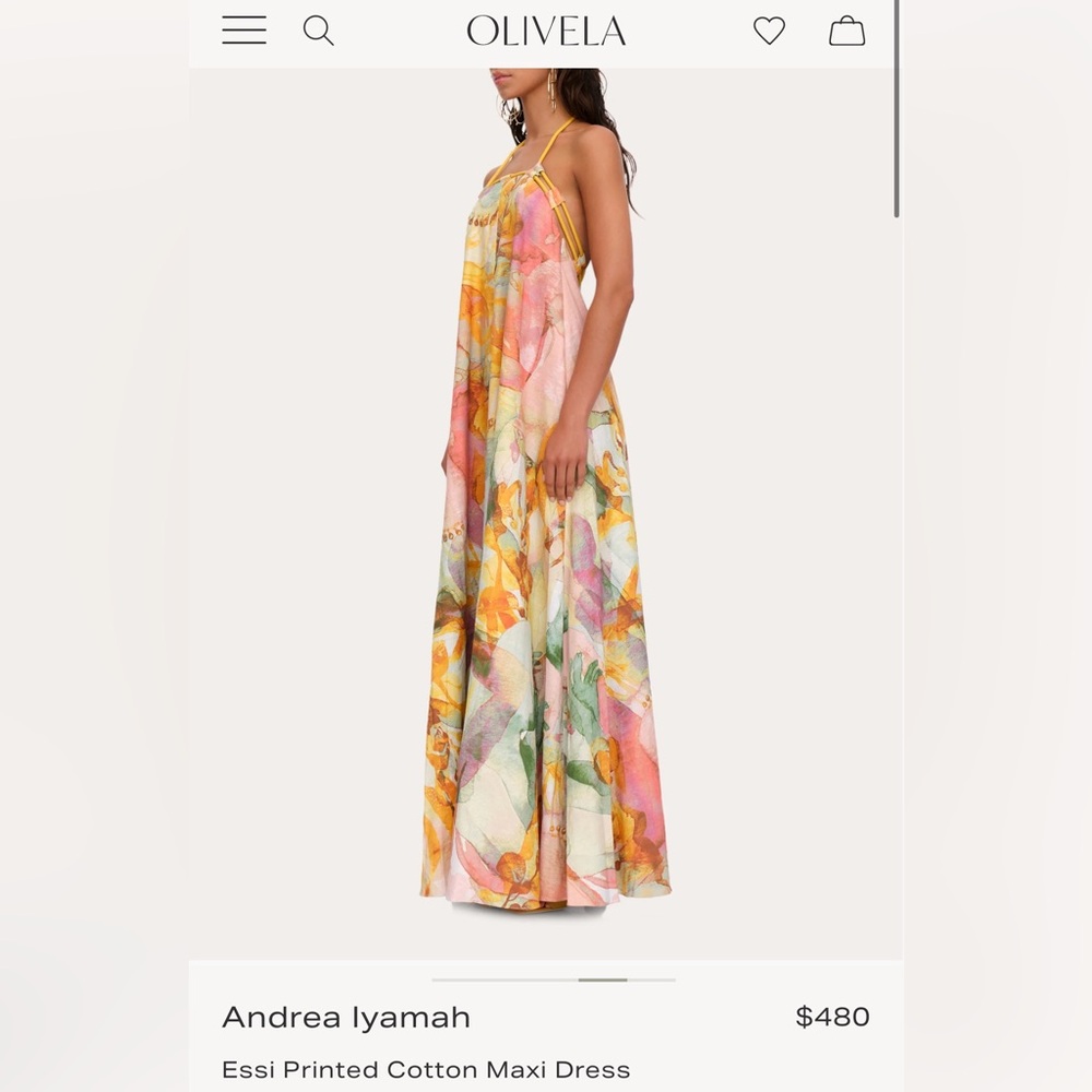 Andrea Iyamah Essi Printed Cotton Maxi Dress